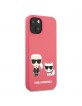 Karl Lagerfeld iPhone 13 Case Cover Silicone Karl / Choupette Fuchsia