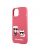 Karl Lagerfeld iPhone 13 Case Cover Silicone Karl / Choupette Fuchsia