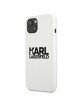 Karl Lagerfeld iPhone 13 mini Case Cover Silicone White Stack Logo