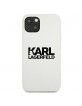 Karl Lagerfeld iPhone 13 mini Case Cover Silicone White Stack Logo