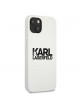 Karl Lagerfeld iPhone 13 mini Case Cover Silicone White Stack Logo