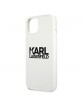 Karl Lagerfeld iPhone 13 mini Case Cover Silicone White Stack Logo