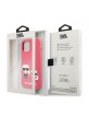 Karl Lagerfeld iPhone 13 mini Case Cover pink Silicone Karl & Choupette