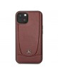 Mercedes iPhone 13 Case Cover Leather Urban Line Red