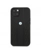 BMW iPhone 13 mini Case Cover Curve Perforate Black Genuine Leather