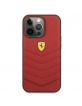Ferrari iPhone 13 Pro Off Track Quilted Leder Hülle Case Cover Rot