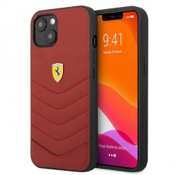 Ferrari iPhone 13 Off Track Quilted Leder Hülle Case Cover Rot