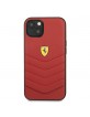 Ferrari iPhone 13 Off Track Quilted Leder Hülle Case Cover Rot