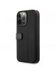 Ferrari iPhone 13 Pro Max Book Case Cover Carbon Stripe Black