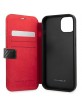 Ferrari iPhone 13 mini Tasche Book Case Cover Carbon Stripe Schwarz