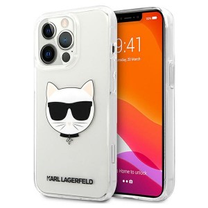 Karl Lagerfeld iPhone 13 Pro Hülle Case Cover Choupette Head Transparent