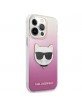 Karl Lagerfeld iPhone 13 Pro Case Cover Choupette Head Pink