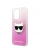 Karl Lagerfeld iPhone 13 Pro Hülle Case Cover Choupette Head Pink