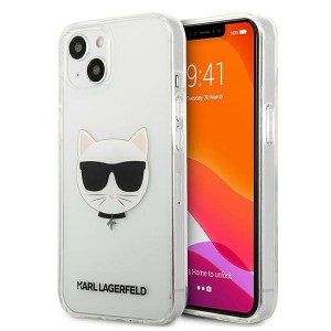 Karl Lagerfeld iPhone 13 Hülle Case Cover Choupette Head Transparent