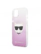 Karl Lagerfeld iPhone 13 Hülle Case Cover Choupette Head Pink