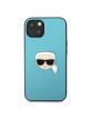 Karl Lagerfeld iPhone 13 Cover Case Ikonik Karl`s Head Metal Blue