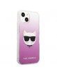 Karl Lagerfeld iPhone 13 mini case cover Choupette Head Pink