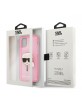 Karl Lagerfeld iPhone 13 mini Hülle Case Cover Glitter Karl`s Head Rosa