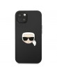 Karl Lagerfeld iPhone 13 mini cover case Ikonik Karl`s Head Metal Black