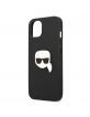 Karl Lagerfeld iPhone 13 mini Hülle Case Ikonik Karl`s Head Metal Schwarz