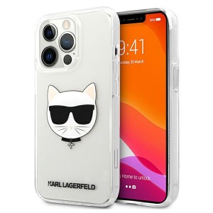 Karl Lagerfeld iPhone 13 Pro Max Hülle Case Cover Choupette Head Transparent