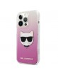 Karl Lagerfeld iPhone 13 Pro Max Hülle Case Cover Choupette Head Pink