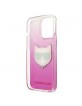 Karl Lagerfeld iPhone 13 Pro Max Cover Case Choupette Head Pink