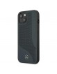 Mercedes iPhone 13 Case Cover Real Leather Area navy blue