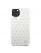 Mercedes iPhone 13 Case Cover White Stars Pattern silver