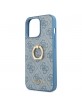 Guess iPhone 13 Pro Hülle Case Cover 4G Ring stand Blau