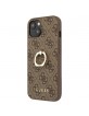 Guess iPhone 13 Hülle Case Cover Ring stand 4G Braun