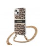 Guess iPhone 13 mini Case Cover leopard shoulder chain