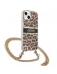 Guess iPhone 13 mini Case Cover leopard shoulder chain