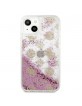 Guess iPhone 13 mini Case Cover Pink Peony Liquid Glitter