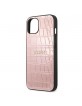 Guess iPhone 13 mini Hülle Case Cover Croco Collection Pink