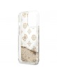 Guess iPhone 13 Pro Max Hülle Case Cover Gold Peony Liquid Glitter