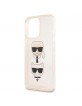 Karl Lagerfeld iPhone 13 Pro Hülle Case Cover Glitter Karl`s & Choupette Gold