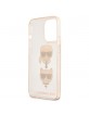 Karl Lagerfeld iPhone 13 Pro Case Cover Glitter Karl`s & Choupette Gold