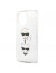 Karl Lagerfeld iPhone 13 Pro Case Cover Glitter Karl`s & Choupette Silver