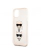 Karl Lagerfeld iPhone 13 Hülle Case Cover Glitter Karl`s & Choupette Gold