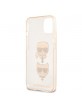 Karl Lagerfeld iPhone 13 mini Hülle Case Cover Glitter Karl`s & Choupette Gold