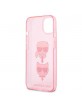 Karl Lagerfeld iPhone 13 mini case cover glitter Karl`s & Choupette pink