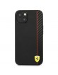 Ferrari iPhone 13 mini Hülle Case Cover Carbon On Track Stripe Schwarz