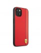 Ferrari iPhone 13 mini Hülle Case Cover Rot Carbon On Track Stripe