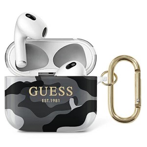 Guess AirPods 3 Case Cover Camo Collection Black