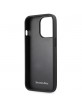 Mercedes iPhone 13 Pro Case Cover Stars Pattern Real Leather Black