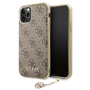 Guess iPhone 11 Pro Hülle Case Cover 4G Charms Braun