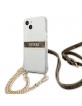 Guess iPhone 13 mini Hülle Case 4G Brown Strap Goldkette 