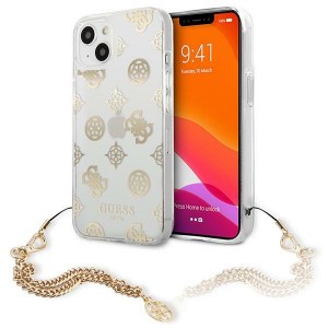 Guess iPhone 13 mini Hülle Case Cover Peony Chain Gold