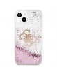 Guess iPhone 13 mini Case Cover 4G Big Logo Liquid Glitter Pink